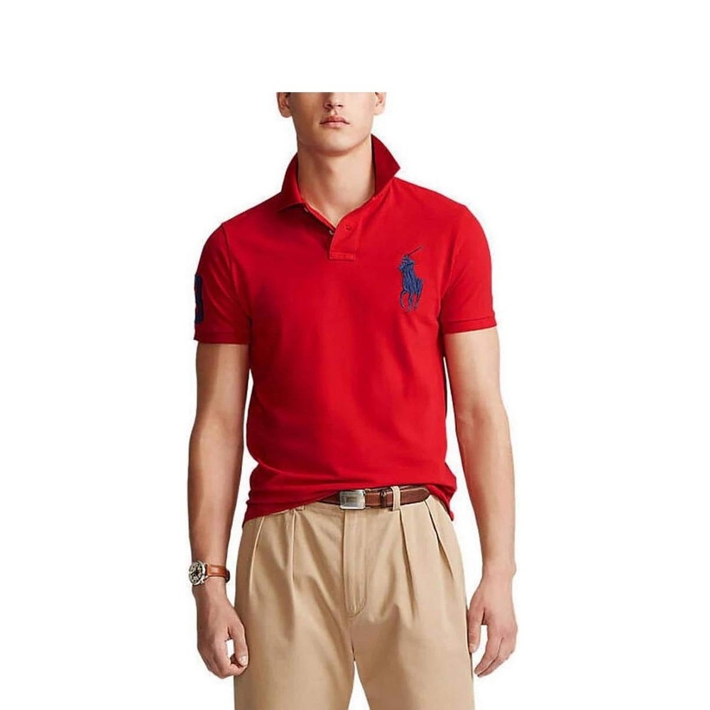 NWT Polo Ralph Lauren Big Pony Polo Shirt Mens S Red Short Sleeve Cotton